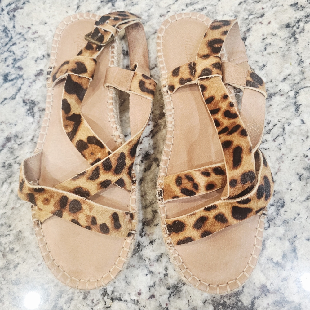Madewell Tan Leopard Sandals